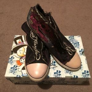 Ed Hardy Highrise Slip-On/ Hightop Canvas